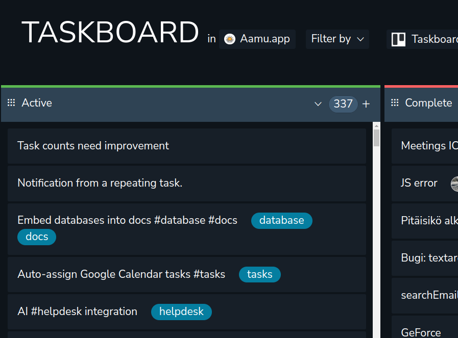 Kanban board